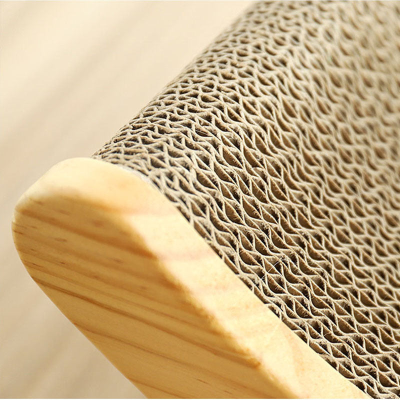 Premium U-Bett für Katzen – 3-in-1 Kratzbrett, Spielzeug & Katzenbett